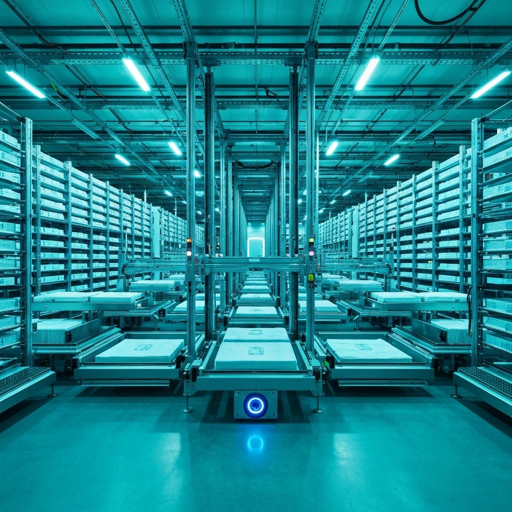 Futuristic warehouse